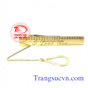 Kẹp Caravat vàng thật 18k thiết kế và chế tác trên máy 3D công nghệ mới,kẹp caravat logo theo yêu cầu,kẹp caravat dành cho danh nhân