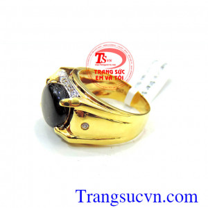 Nhẫn vàng 14k sapphire sao đẹp dàng cho nam hộ mệnh,nhẫn có bảo hành 1 năm,có giấy kiểm định đá và vàng,giao nhẫn toàn quốc đặt nhãn theo yêu cầu