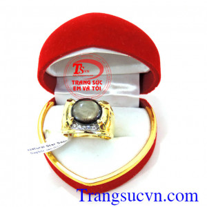 Nhẫn vàng 14k sapphire sao đẹp dàng cho nam hộ mệnh,nhẫn có bảo hành 1 năm,có giấy kiểm định đá và vàng,giao nhẫn toàn quốc đặt nhãn theo yêu cầu