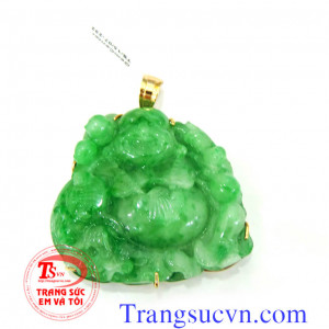 Phật Ngọc Jadeite thiên nhiên xanh lý