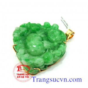 Phật Ngọc Jadeite thiên nhiên xanh lý