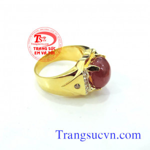 Nhẫn nam vàng tây ruby thiên nhiên,nhẫn được bảo hành 1 năm,Có giấy kiểm định đá ruby và Vàng,Thiết kế nhẫn nam theo yêu cầu,giao nhẫn toàn quôc