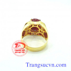Nhẫn nam vàng tây ruby thiên nhiên,nhẫn được bảo hành 1 năm,Có giấy kiểm định đá ruby và Vàng,Thiết kế nhẫn nam theo yêu cầu,giao nhẫn toàn quôc