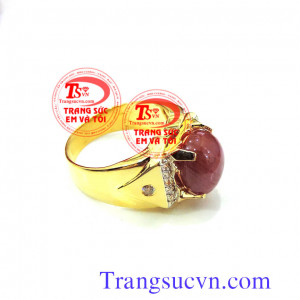 Nhẫn nam vàng tây ruby thiên nhiên,nhẫn được bảo hành 1 năm,Có giấy kiểm định đá ruby và Vàng,Thiết kế nhẫn nam theo yêu cầu,giao nhẫn toàn quôc