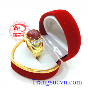 Nhẫn nam vàng tây ruby thiên nhiên,nhẫn được bảo hành 1 năm,Có giấy kiểm định đá ruby và Vàng,Thiết kế nhẫn nam theo yêu cầu,giao nhẫn toàn quôc