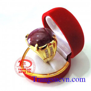 Nhẫn vàng ruby giá tốt vàng đảm bảo chất lượng,đá ruby có kiểm định,nhẫn nam vàng tây gắn đá quý dành cho nam thanh toán an toàn