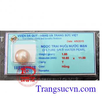 Ngọc trai hồng nước mặn có ép vỉ kiểm định đảm bảo chất lượng,phù hợp làm nặt dây ngọc trai,nhẫn ngọc trai hồng rất thời trang