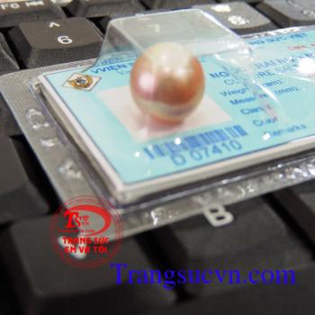 Ngọc trai hồng nước mặn có ép vỉ kiểm định đảm bảo chất lượng,phù hợp làm nặt dây ngọc trai,nhẫn ngọc trai hồng rất thời trang