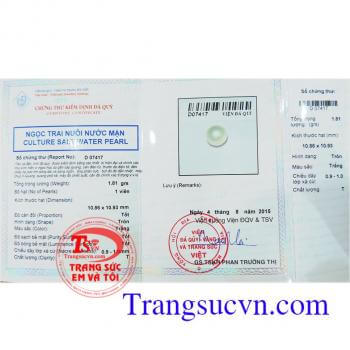 Ngọc trai trắng 10 ly nước mặn lớp xà cừ trắng bóng dày hơn ngọc trai nước ngọt cùng kích thước và màu sắc,ngọc trai nước mặn