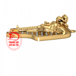 Mặt dây Paraon-Vàng 18k 75%Au thiết kế và chế tác mặt dây chuyền trên máy 3D với mặt có thần,Paraon là vu Aicap xây kim tự tháp bằng đá với sức Nô Lệ