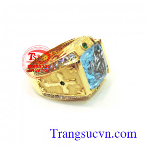 Nhẫn nam topaz xanh nước biển có giấy kiểm định đá quý và vàng kèm theo nhẫn nam topaz,bán nhẫn nam topaz toàn quôc,được đặt nhẫn nam topaz Nhẫn nam topaz xanh nước biển có giấy kiểm định đá quý và vàng kèm theo nhẫn nam topaz,bán nhẫn nam topaz toàn quôc