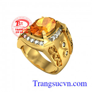 Nhẫn nam sapphire vàng thiên nhiên 7,95 Carat,nhẫn nam vàng 18k 5,5 chỉ thân nhẫn hình rồng vàng,nhẫn đá quý sapphire vàng kim cương TN, nhẫn nam doanh nhân