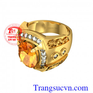 Nhẫn nam sapphire vàng thiên nhiên 7,95 Carat,nhẫn nam vàng 18k 5,5 chỉ thân nhẫn hình rồng vàng,nhẫn đá quý sapphire vàng kim cương TN, nhẫn nam doanh nhân