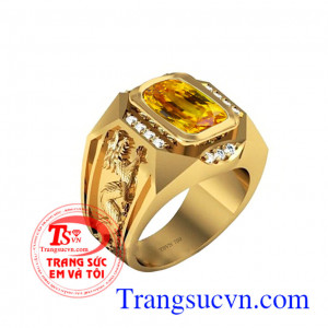 Nhẫn sapphire vàng mệnh kimNhẫn sapphire vàng mệnh kim