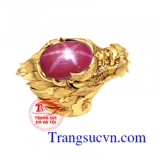 Nhẫn nam ruby sao