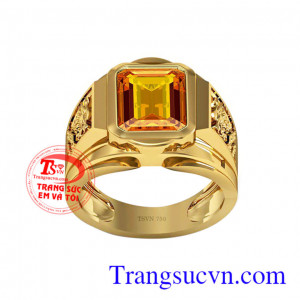 Nhẫn sapphire vàng chữ nhật