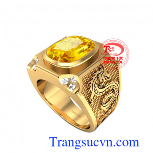 Nhẫn đá sapphire vàng