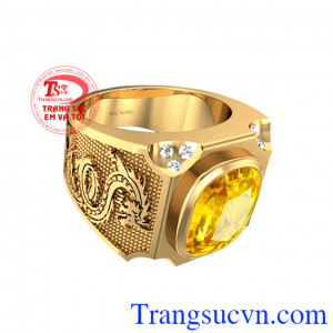 Nhẫn đá sapphire vàng