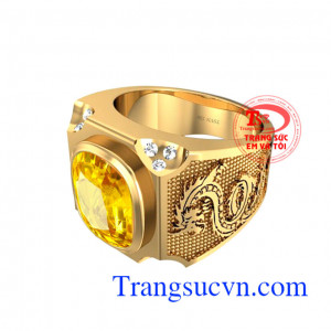 Nhẫn đá sapphire vàng