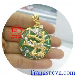 Bộ Dây chuyền vàng mặt rồng vàng  Bán Bộ Dây chuyền vàng mặt rồng vàng cho nam,dây chuyền to tròn vàng trắng vàng màu,mặt ngọc đồng xu cẩm thạch chạm rồng vàng sắc nét đẹp, Giao bộ vòng cổ vàng toàn quốc, bảo hành 6 tháng, thanh toán an toàn.