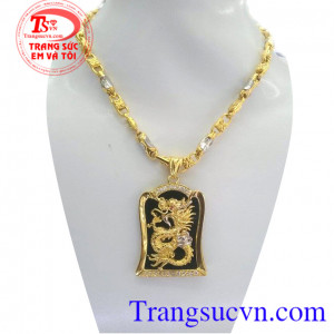 Bộ dây chuyền vàng mặt rồng sang trọng