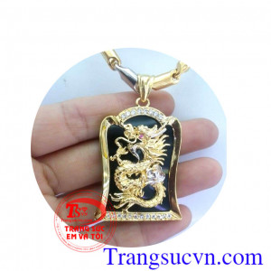 Bộ dây chuyền vàng mặt rồng sang trọng
