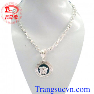 Bán Bộ dây chuyền mặt bạc 92.5 mặt dây chuyền nam, dây chuyền bạc tây.