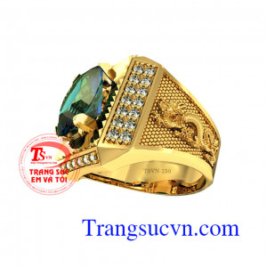 Nhẫn nam đẹp thiế kế và chế tác nhẫn nam sapphire chuối 3D công nghệ mới nhất