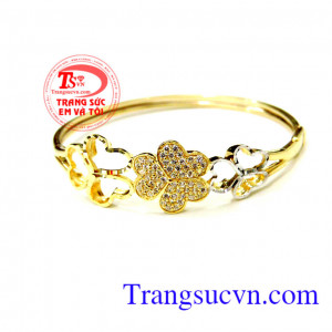 Vòng tay kết đá vàng tây