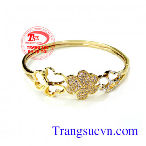 Vòng tay kết đá vàng tây