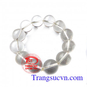 Vòng thạch anh trắng 16 ly 12 hạt