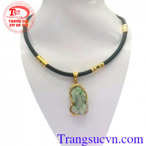Bộ Mặt tỳ hưu Jadeite dây cao su vàng tây,đẹo mong muốn tài lộc và may mắn thu tích của cải vì tỳ hưu chỉ có ăn và ăn,Chất lượng đảm bảo, Uy tín và chất lượng