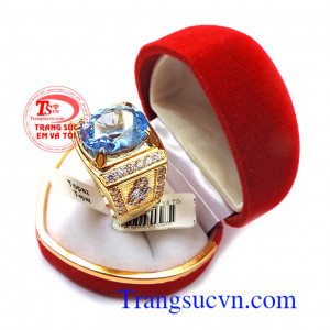 Nhẫn nam Topaz sang trọng