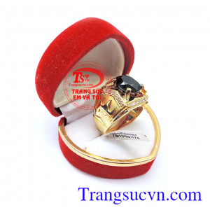 Nhẫn sapphire nam vàng