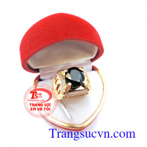 Nhẫn sapphire nam vàng