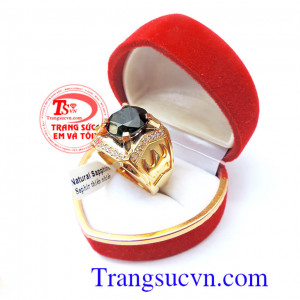 Nhẫn sapphire nam vàng