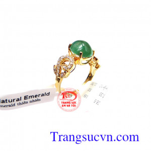 Nhẫn nữ vàng Emerald ngọc lục bảo