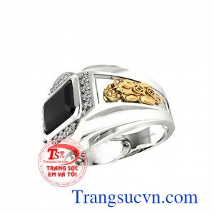 Nhẫn nam sapphire tỳ hưu