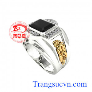 Nhẫn nam sapphire tỳ hưu