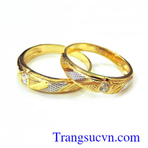 Cặp nhẫn cưới vàng giá rẻ