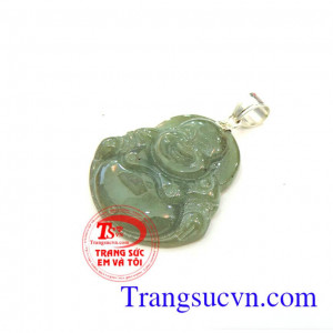 Phật di lặc mặt móc bạc