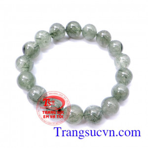 Bán Thạch anh tóc xanh 12 ly Vòng tay được chế tác từ đá thạch anh tự nhiên làm vòng tay phong thuỷ đem tài lộc và may mắn trí âm an tịnh