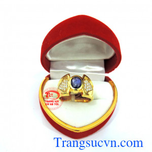 Nhẫn nam sapphire Lam