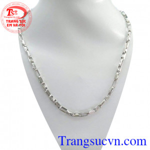 Dây chuyền vàng trắng Italy 18k
