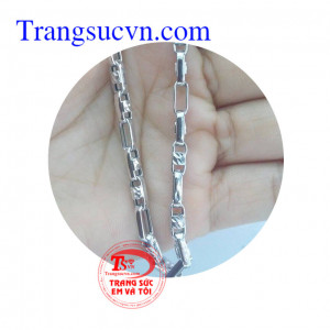Dây chuyền vàng trắng Italy 18k