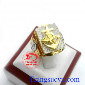 Nhẫn nam hòa bình vàng màu và vàng trắng 18k thiết kế và chế tác 3D với đường nét tinh tế sắc nét từng mm. sản phẩm bán toàn quốc, than toán an toàn. chất lượng đảm bảo