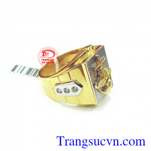 Nhẫn nam vàng tây 18k