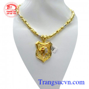 Bộ mặt báo dây chuyền nam tính Bộ dây chuyên nam sức mạnh nam tính Vàng chất lượng đảm bảo Uy tín do người tiêu dùng bình chọn san phẩm thân thiện hợp với mọi lứa tuổi bộ trang sức nam đẹp hợp thời trang