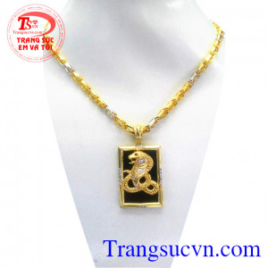 Bộ mặt tuổi tỵ dây chuyền vàng