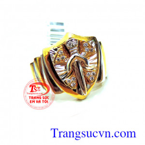 Nhẫn nam khiên kiếm và chiếc nhẫn bảo vệ đúng nghĩa như cái tên của nhẫn KIẾM dùng tự vệ và tấn công. KHIÊN che và đỡ bảo vệ nhan nam dep thiết kế và chế tác 3D theo yêu cầu Vàng đảm bảo chất lượng 10k 12k 14k 18k gắn đá theo mệnh sang trọng và hộ mệnh,Uy